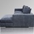 Samt Ecksofa blau rechtsseitig (5070-0016-2)